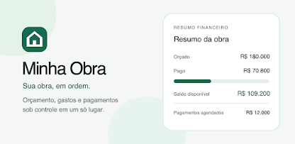 Imagem promocional do aplicativo Minha Obra